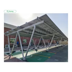 Kseng Panneau solaire Carport Designs Aluminium Photovoltaïque Carport Système d'abri solaire Auvent de stationnement solaire