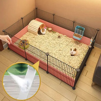 Cage pour Cochons d'Inde sur 2 Étages, Cage DIY Démontable, Petit Enclos pour Animaux de Compagnie, Parc Intérieur pour Cochon d'Inde, Niche pour Lapin/Chat