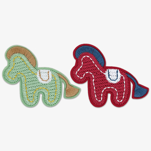 Parches Bordados Termoadhesivos Cosidos a Mano con Diseño de Caballos Pequeños y Animales de Dibujos Animados para Ropa - Product Image 1