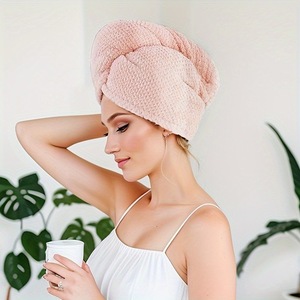 Venta al por mayor <span class=keywords><strong>Waffle</strong></span> Hair Turban Toalla de secado rápido Soft Microfiber Hair Towel <span class=keywords><strong>WRAP</strong></span> - Product Image 6