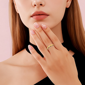 여성 남성용 피젯 링 4mm 스테인리스 스틸 스피너 링 불안 스트레스 해소 반짝이 보석 여성용 선물 - Product Image 2