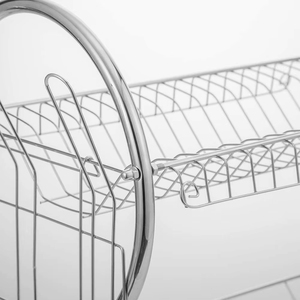 Fabricación en forma de S, fregadero de cocina, escurridor de platos, estante de secado de Metal, estante para platos de encimera de 2 niveles - Product Image 4