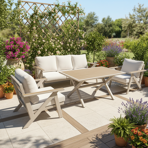 Commercial outdoor sofa sets wholesale aluminum frame lounge set for hotel patio