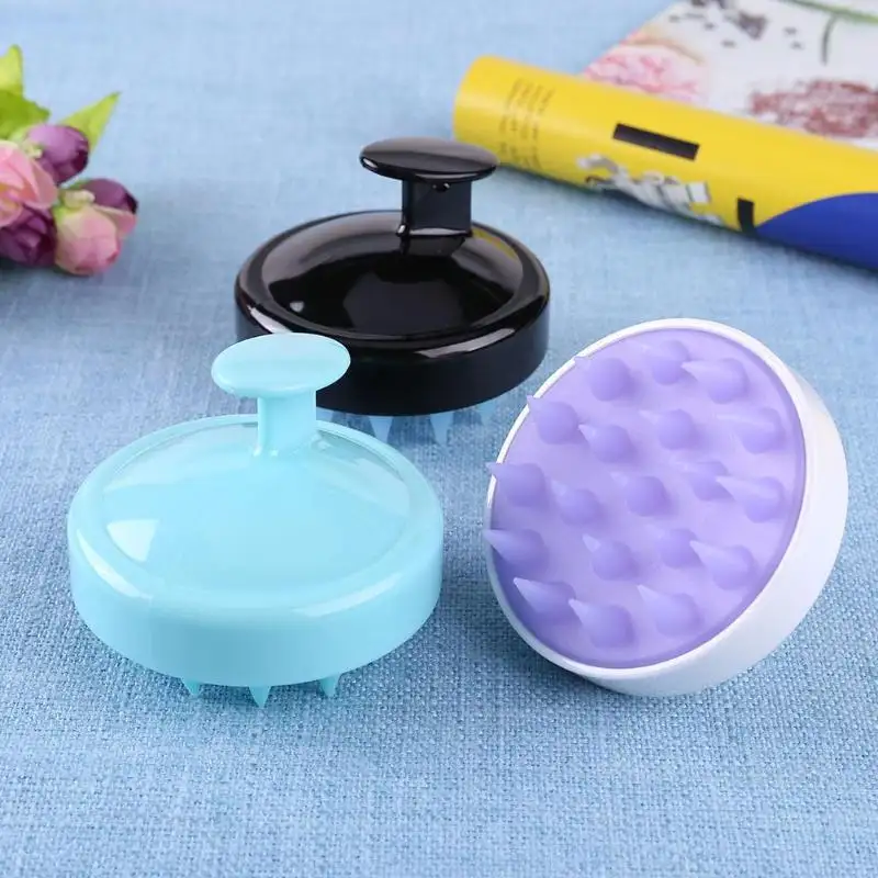 OEM Scalp Care Head Scrubber Handheld Soft Silicon Hair Brush Hair Scalp Massager Silicone Shampoo Brush for Deeply Cleansing