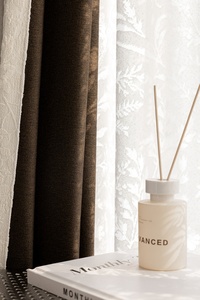 Cortinas de Chenilla Jacquard en Tono Beige Cálido para Dormitorio, Sala de Estar de Lujo, Aislamiento Térmico, Diseño Floral en Forma de Ola - Product Image 4