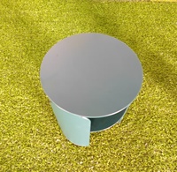 Table d'appoint de balcon en aluminium de style nordique, table basse ronde minimaliste avec rangement pour petits espaces