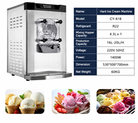 Desktop Hard Ice Cream Making Machine Digitale besturing Commerciële Gelato Sorbet Bevroren Yoghurt Batch Freezer Machine