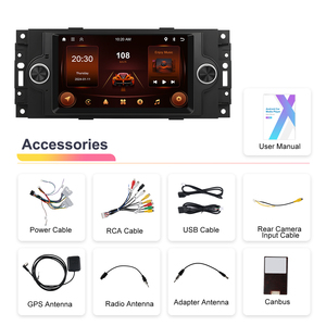 Podofo 6,2 ''coche estéreo 2 + 64G inalámbrico Carplay/Android Auto GPS/WiFi/BT/FM/RDS para JEEP/<span class=keywords><strong>Dodge</strong></span>/Chrysler 300C Dropshipping - Product Image 6