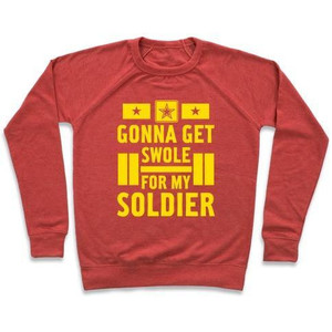 Sweat-shirt à col rond Getting Swole for My Soldier - Product Image 6