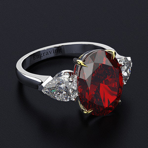 S925 Italy Silver Jewelry Single Stone Designs Oval <strong>Cubic</strong> <strong>Zirconia</strong> <strong>Engagement</strong> <strong>Ring</strong> - Product Image 5