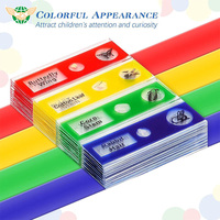 8pcs/Set Kids Plastic Prepared Microscope Slides Biological Animals Specimen Plants Insects Flowers Sample Accessories