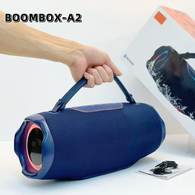 BOOMBOX A2 80W Portable BT Speaker with RGB Lights Powerful Bass TF Card/USB/FM Outdoor Party Wireless Speaker