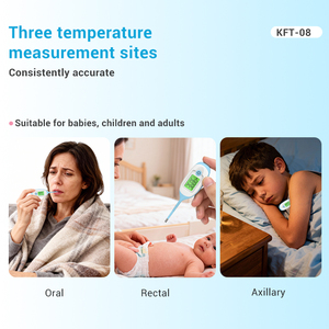 Vente en gros Thermomètre personnalisé avec écran LCD trois couleurs étanche Thermomètre électronique médical clinique numérique intelligent - Product Image 3