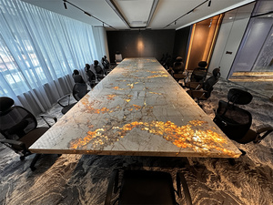 Mờ Backlit <span class=keywords><strong>Onyx</strong></span> Padora Trắng phiến đá cẩm thạch patagonia phiến đá cẩm thạch cho bảng Top - Product Image 2