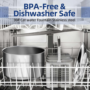 Distributeur d'<span class=keywords><strong>eau</strong></span> automatique pour <span class=keywords><strong>chat</strong></span> en acier inoxydable de 2,2 L, super silencieux, élégant, alimentation par charge, <span class=keywords><strong>fontaine</strong></span> à boire pour animaux - Product Image 3