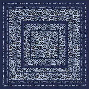 ผ้าพันคอสี่เหลี่ยมลายเสือดาวแบบซ้อนทับ 70x70 ซม. ผ้าซาตินโพลีเอสเตอร์ ผ้าคลุมไหล่สไตล์ลำลองสำหรับผู้หญิง - Product Image 3