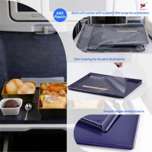 Plateau Atlas 1/2 PP, traité par thermoformage, antidérapant, personnalisable, de qualité alimentaire, pour le service de boissons et de repas en avion - Product Image 3