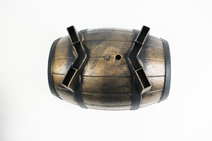 Maceta Moderna de Media Barril para Plantas, de Gran Capacidad, de Plástico y <span class=keywords><strong>Madera</strong></span>, para Jardín, Hogar, Patio Exterior - Product Image 5