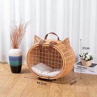Valise de transport pour chat en plastique, portable, avec roulettes, boîte de voyage pour animaux, lit pour chat, cage de voyage pour voiture, cage à chat créative à poignée, 5 kg