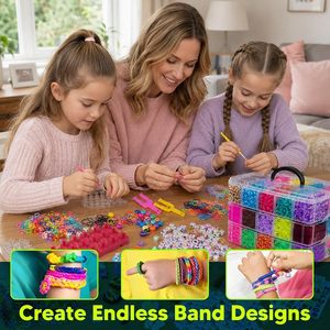 Kit de más de 15000 Bandas Elásticas para Hacer Pulseras, Bandas de Goma para el Cabello, Manualidades, Regalo de Pascua para Niñas y Niños - Product Image 4
