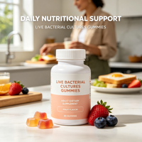 Dagelijkse kauwtabletten met levende bacteriële culturen, fruitsmaak, voedingssupplement voor volwassenen