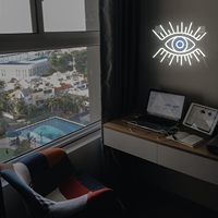 Evil Eye Neon Wall Art-Lumière Nazar LED animée pour intérieur/extérieur, décor de protection mystique avec lueur réglable
