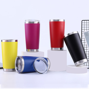 Customized Insulated Tumbler Wholesale Bulk Custom <b>Drink</b> Cup <b>Hot</b> And Cold 20oz Stainless Steel Tumbler White Cup - Product Image 3