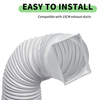 Adaptateur universel pour tuyau d'évacuation de climatiseur mobile, fixation rapide pour fenêtre, blanc, 5,9 pouces, ABS, épaisseur 2,0 mm, facile à utiliser