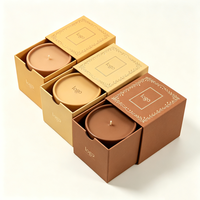 Boîte cadeau rigide en carton mat à deux pièces avec logo personnalisé pour bougies et cosmétiques