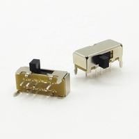 Interrupteur à glissière horizontal à 8 broches 2P3T 0.3A 50V DC Interrupteurs à glissière à 3 positions