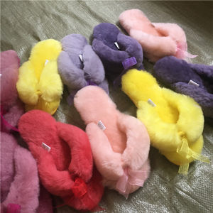 Pantoufles en peau de mouton naturelle mérinos véritable Schaffell <span class=keywords><strong>Pelz</strong></span> - Product Image 1