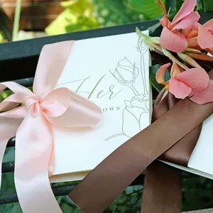 Großhandel Lager hochwertige kundenspezifische elegante Folie-Stempel Grußkarten Hochzeit Gelübde Beichte Heiratskarte