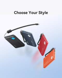 Cargador rápido de 22,5 W Cargador portátil ABS de polímero de litio delgado de 10000mAh con Carga rápida para estudiantes universitarios de viaje y adolescentes-Azul - Product Image 3