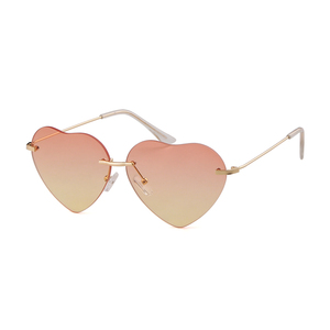 <strong>Pink</strong> Metal Heart Sunglasses Lentes De Sol Rimless Women Colorful <strong>Party</strong> Sun <strong>Glasses</strong> - Product Image 2