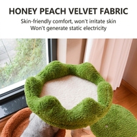 Arbre à chat en bois massif avec tronc en sisal et niche creuse, design minimaliste pour grands chats et propriétaires - Vente en gros
