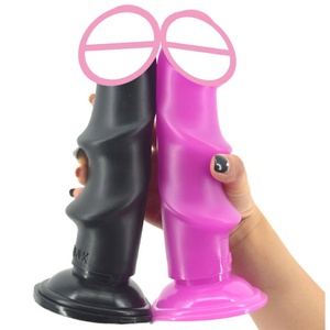 FAAK - Pene Artificial de 19 cm, Textura Profunda de Plástico, Acanalado, Mayor Estimulación, Juguete Sexual, Pene de Bambú para Mujer - Product Image 4