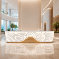 Ensemble de tables de bureau modernes personnalisées, meubles de bureau, comptoir de réception de luxe pour salon de beauté, comptoir de réception durable