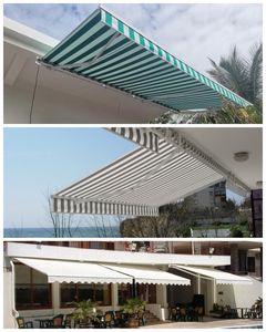 Auvent extérieur électrique personnalisé pour patio extérieur Auvent <span class=keywords><strong>de</strong></span> soleil <span class=keywords><strong>Abri</strong></span> extérieur motorisé avec tissu importé avec lumière LED - Product Image 4