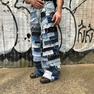 DiZNEW 2025 primavera del nuovo mercato Designer Jeans Jeans larghi in Denim personalizzati con logo ricamato per uomo - Product Image 4