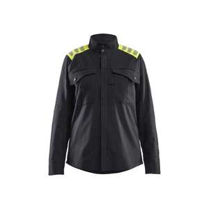 BLAKLADER - 407215129933XS Surchemise Inhérente Femme Noir/Jaune haute visibilité-CHEMISES DE TRAVAIL EAN 7330509902714 - Product Image 5