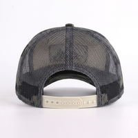 Gorra de béisbol trucker snapback casual de verano de 5 paneles de malla con camuflaje digital y logo de animal, con parche bordado personalizado vintage, al por mayor