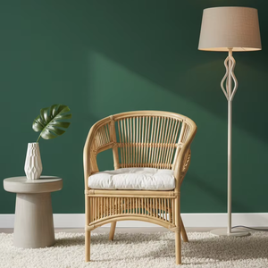 Fauteuil de loisirs Fabiano - Design moderne en rotin/osier pour chambre à coucher, hôtel, espaces de vie - Mélange parfait de confort et de style - Product Image 1