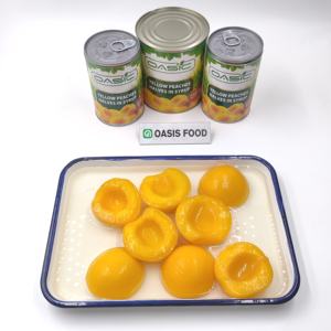Usine chinoise en gros nouvelle saison pêche jaune mûre en conserve demi pêche jaune au sirop léger 425g - Product Image 2