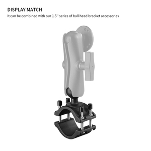 Black Aluminum Alloy <b>Stand</b> 1.5 Inch Ball Mount Adjustable 360 Degree Rotating Mobile Phone for Motorcycle Handlebar - Product Image 2