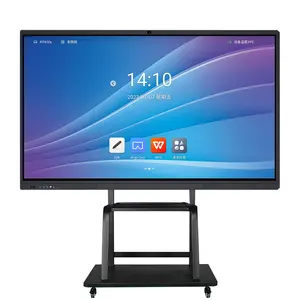 65 inch built-in 48 megapixel camera intelligent interactive display  with mobile stand