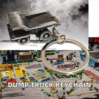 Porte-clés Camion Benne 3D en Métal, Véhicule de Construction Tendance, Cadeau, Gravure de Logo Personnalisée, Alliage de Zinc