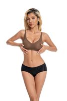 Soutien-gorge sans couture sans armatures pour femme, couvrant entièrement la poitrine, push-up, fin, respirant, ultra-doux, anti-affaissement et lissant le dos