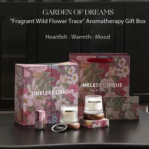 Ready to Ship Luxury Scented Candle Gift Set 2pcs MOQ Garden of Dreams Soy Wax with Pine Wood Base Heavyweight <b>Box</b> for <b>Wedding</b> - Product Image 6