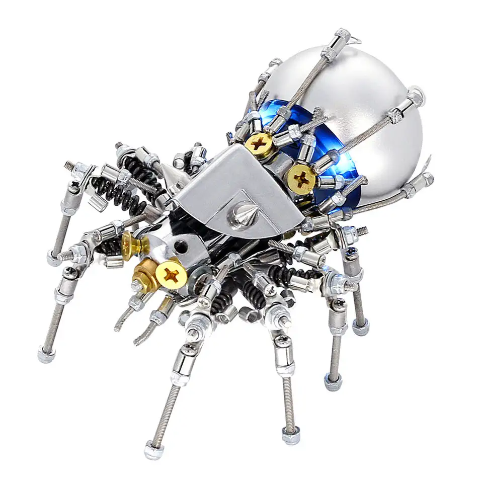 3D Metal Puzzle Spider with Speaker for Adults Assembly 3D Metal Model with Tool Kit to Build Building Kit Gifts for Boys Teens