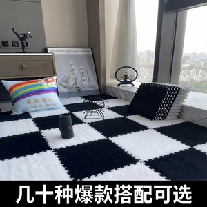Tapis en peluche, blocs de raccord, chambre à coucher, chevet, tapis antidérapant, <span class=keywords><strong>baie</strong></span> <span class=keywords><strong>vitrée</strong></span>, tapis doux en coton, tapis chaud, Russie, Japon, Corée - Product Image 2